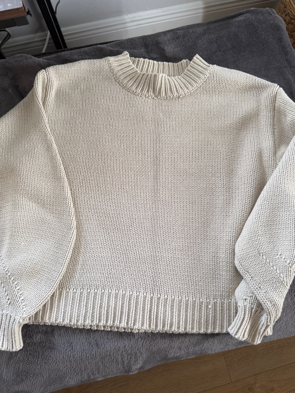 Princess Polly Oversized Cream Crewneck Sweater